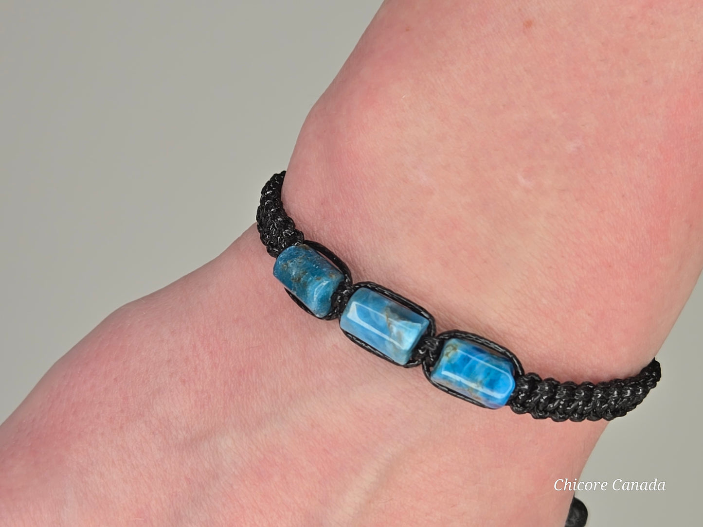 Blue Apatite Bracelet for Him - A Refined Fusion of Focus, Confidence & Purpose