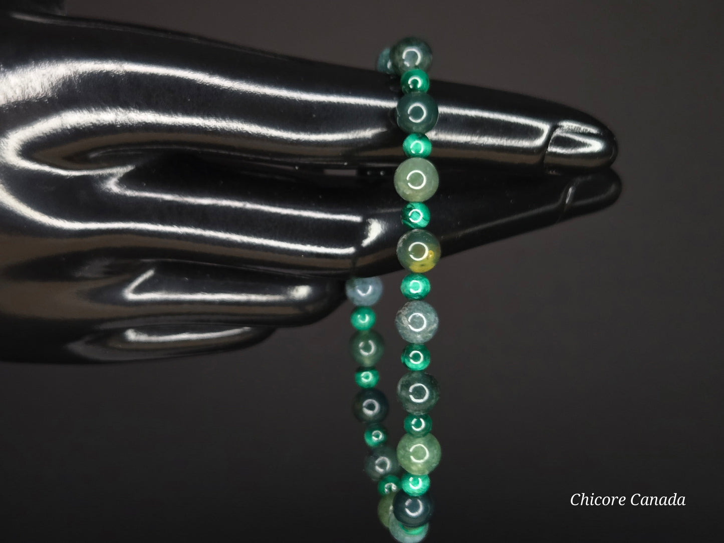 Forest Luxe – Handmade Moss Agate & Malachite Bracelet for Grounding and Sophisticated Renewal