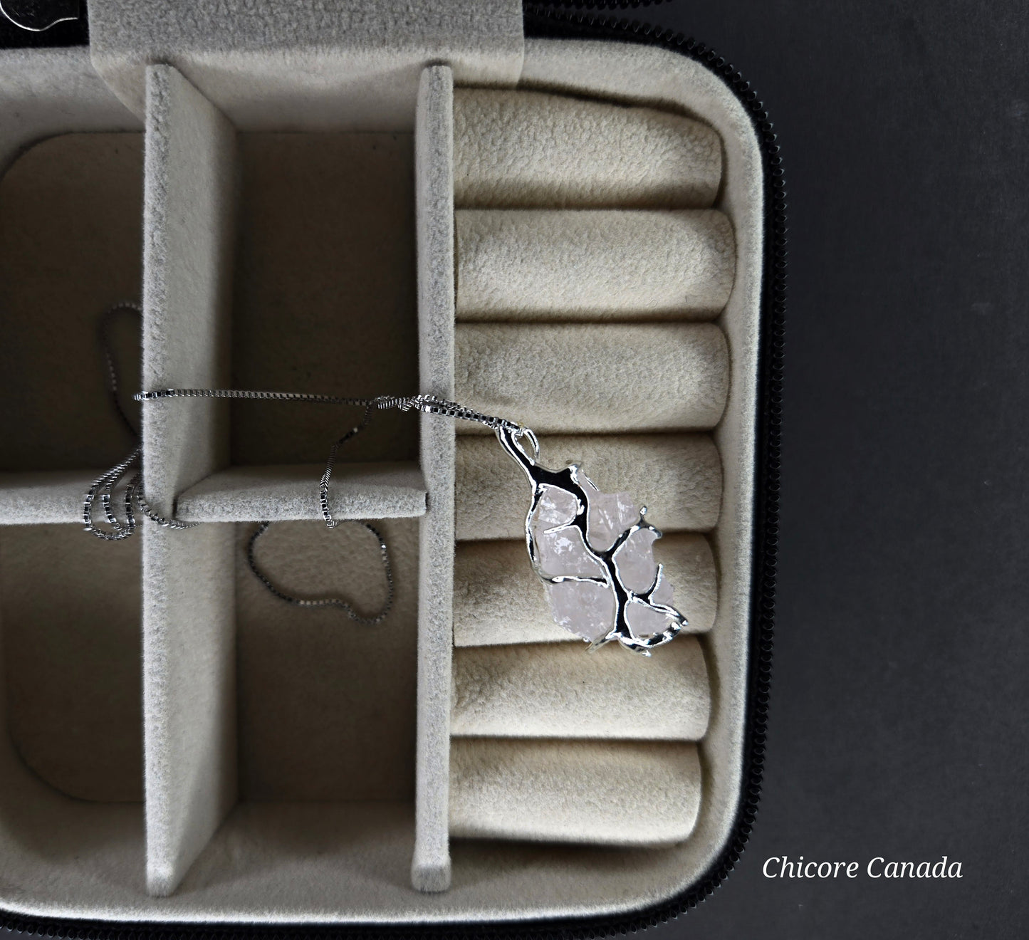 Blossom of Love – Handmade Raw Rose Quartz Pendant on a Delicate 925 Sterling Silver Adjustable Necklace