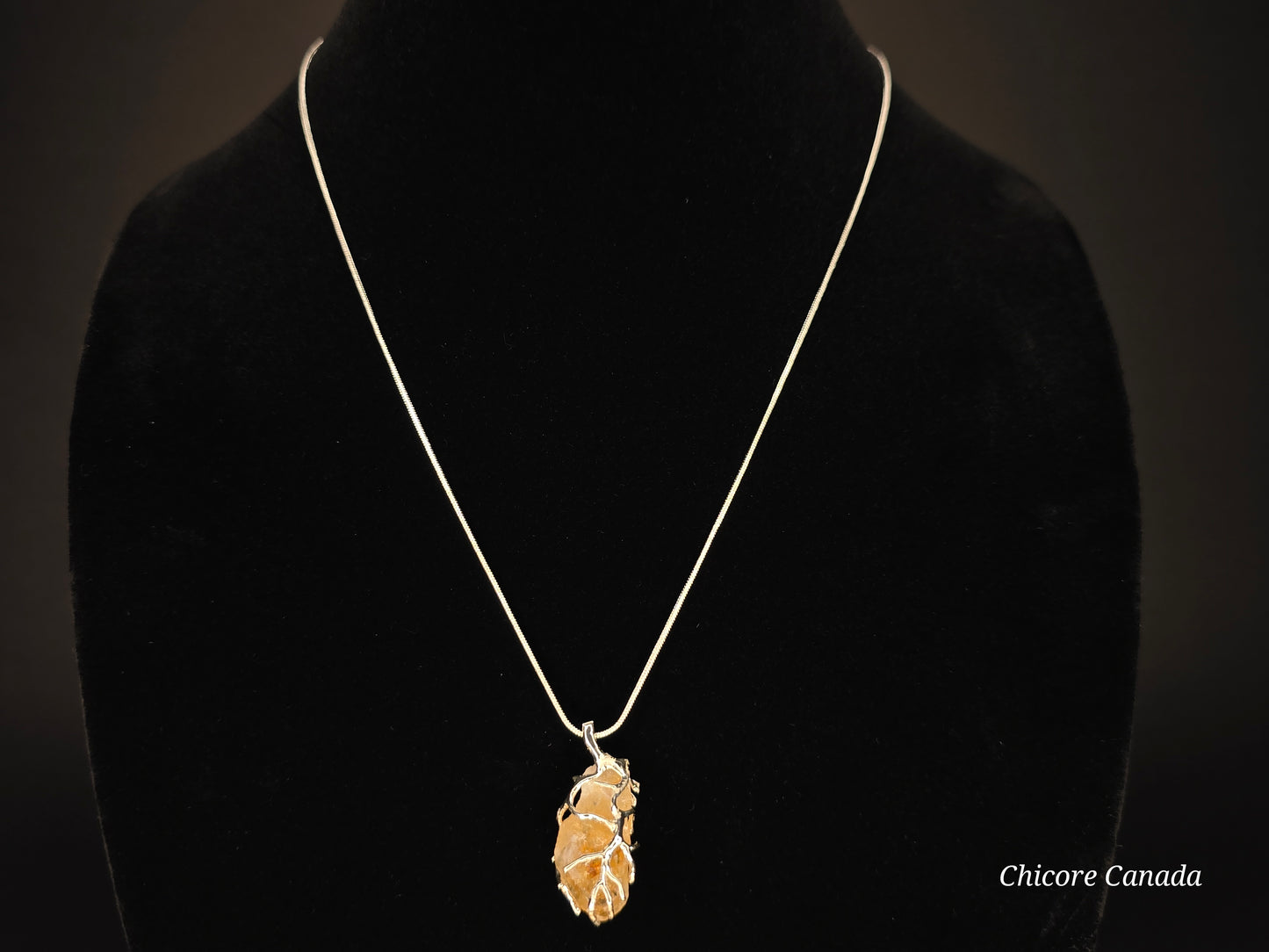 Luminous Grace: Handcrafted Natural Brazilina Citrine Necklace"