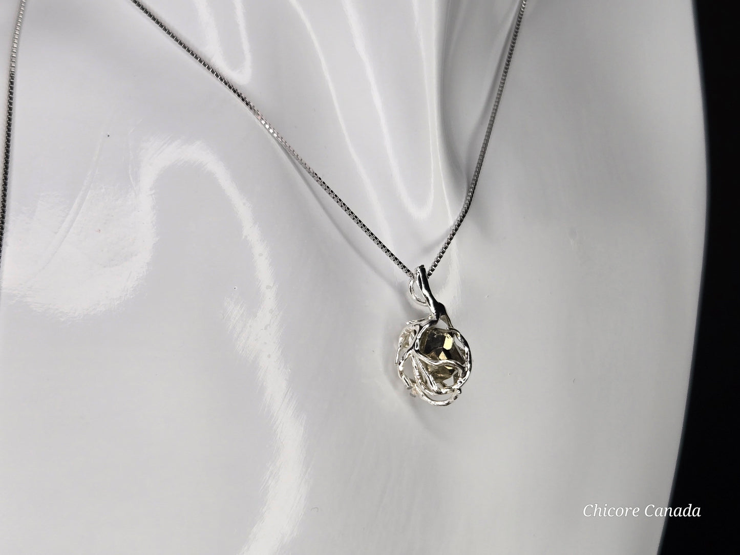 Abundance & Strength: Raw Pyrite and Sterling Silver Necklace