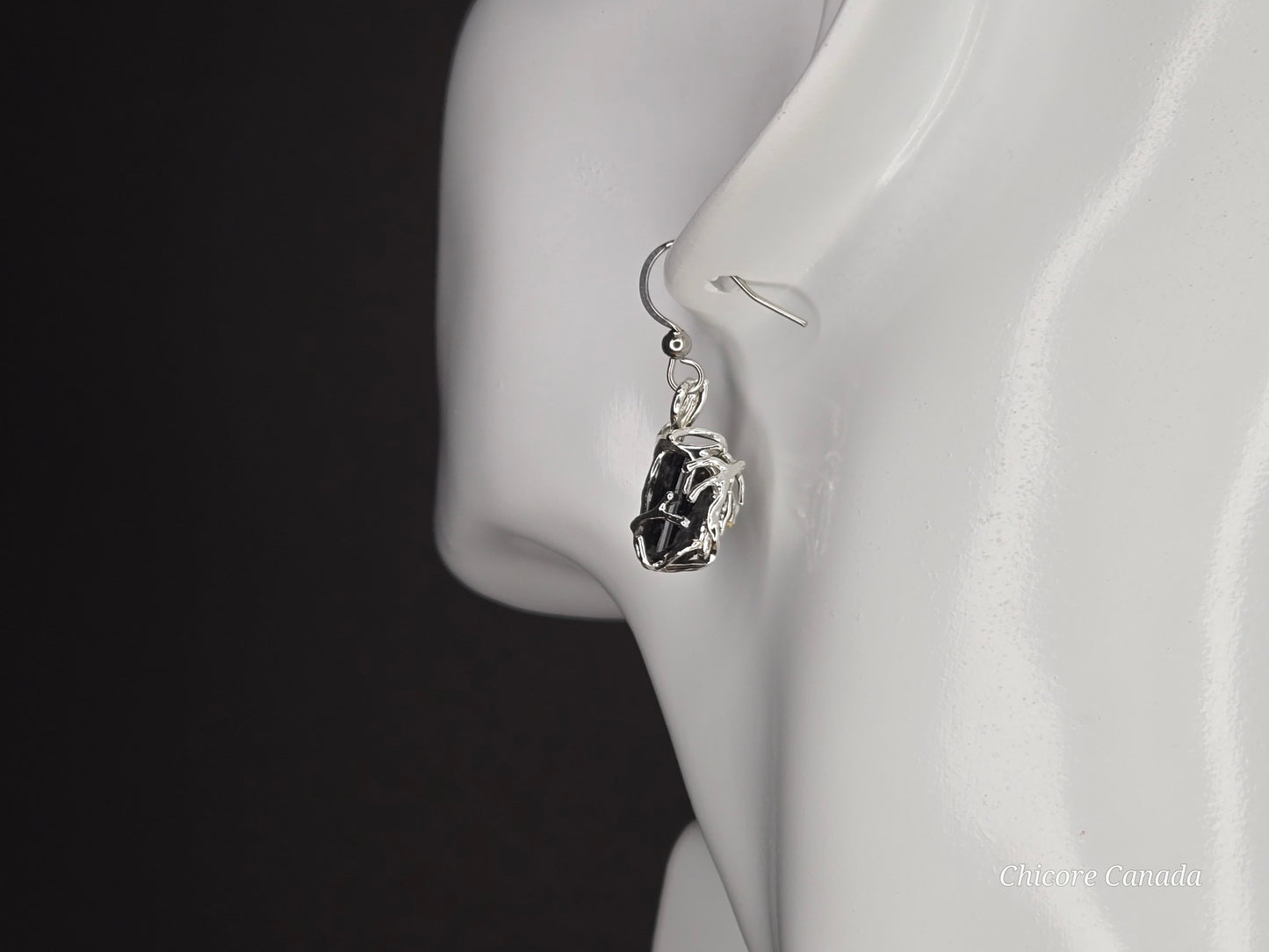 Timeless Protection: Drop Earrings Featuring Black Tourmaline