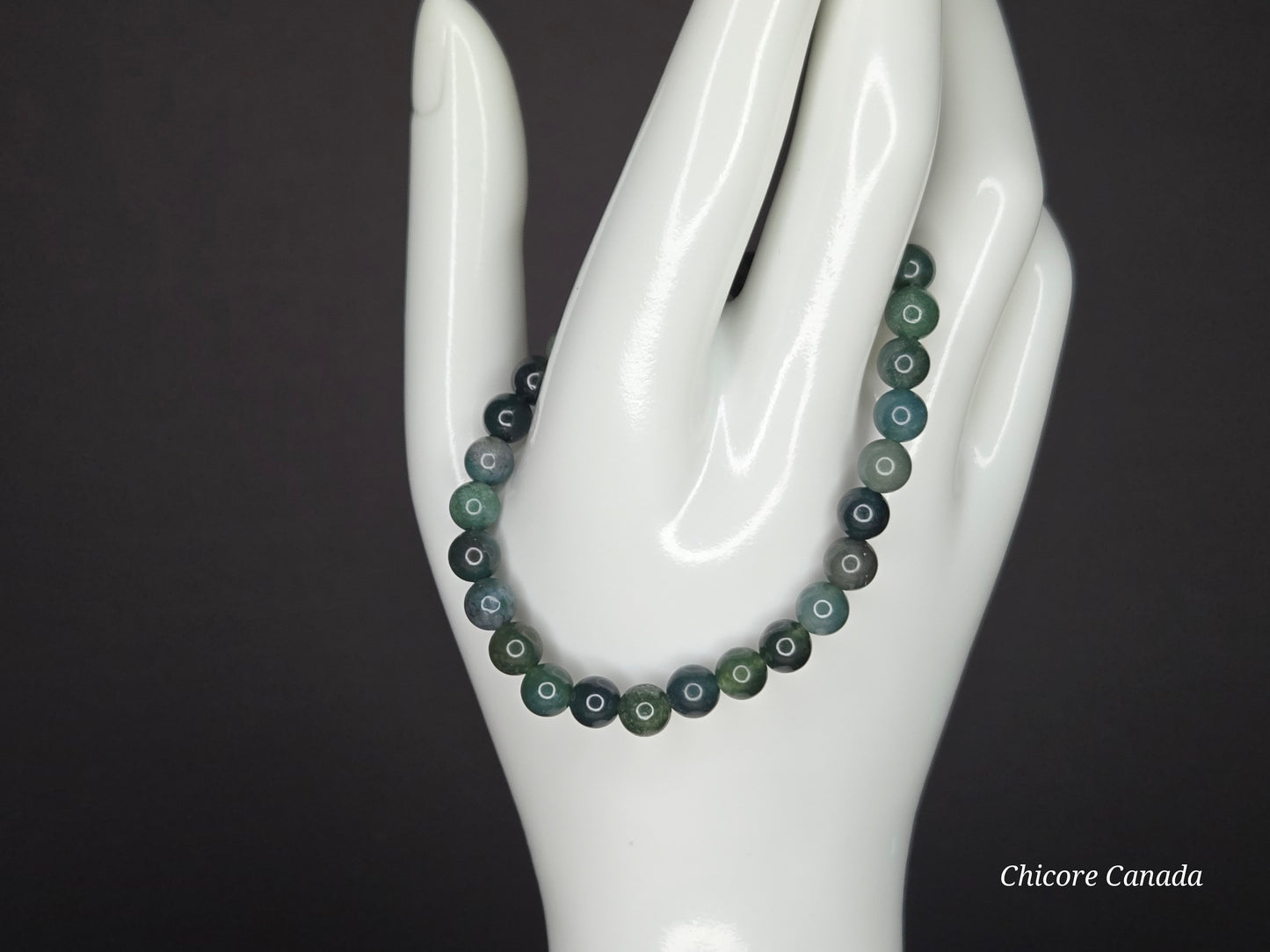 Enchanted Forest — Handmade Natural Moss Agate Bracelet of Tranquility and Growth