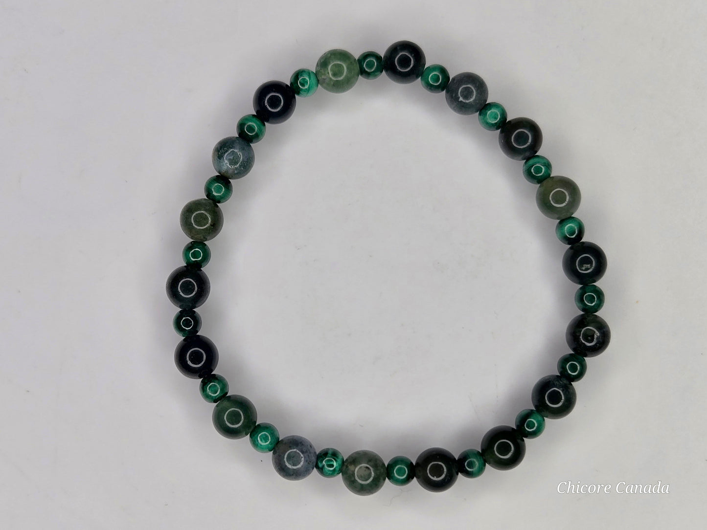Forest Luxe – Handmade Moss Agate & Malachite Bracelet for Grounding and Sophisticated Renewal