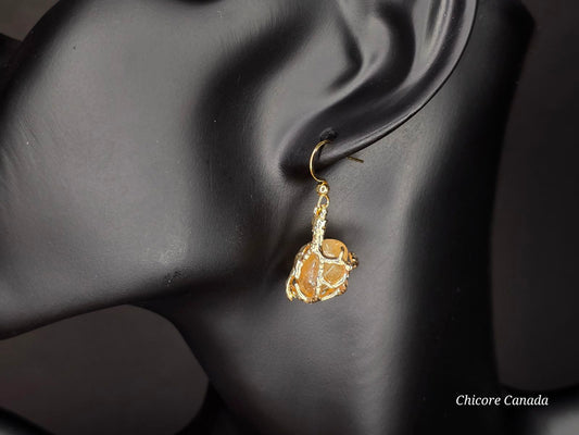 Elegant Handcrafted Citrine Earrings – Timeless Jewelry with a Refined Golden Glow