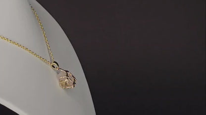 Collier pendentif luxueux en quartz rose fait à la main dans un design élégant et raffiné