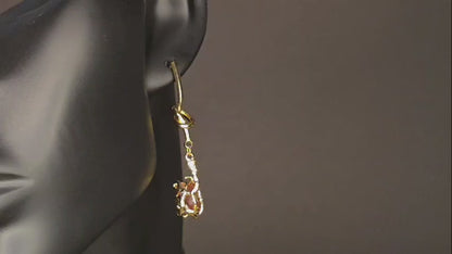 Belles boucles d'oreilles en tourmaline rose