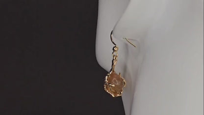Boucles d'oreilles élégantes en citrine fabriquées à la main - Bijoux intemporels avec une lueur dorée raffinée