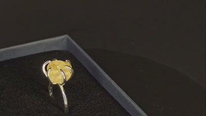 Citrine Adjustable Ring: Positive Energy and Elegance