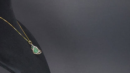 Collier pendentif en jade naturel exquis fait à la main avec longueur réglable