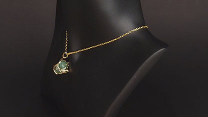Collier pendentif en jade naturel fait main - Design élégant et intemporel