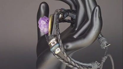 Sérénité Majestueuse : Bracelet en Pierre d'Améthyste Naturelle
