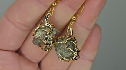 Sparkle Like Gold: Handmade Raw Pyrite Earrings