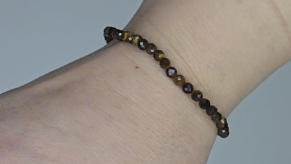 Dainty Faceted Tiger’s Eye Bracelet – Strength in Elegance