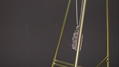 Collier avec pendentif en tourmaline rose
