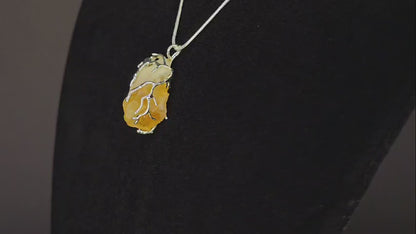 Grâce lumineuse : collier artisanal en citrine naturelle du Brésil
