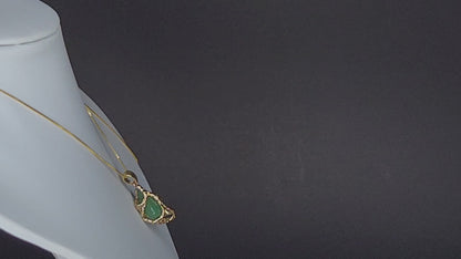 Collier pendentif en jade naturel exquis fait à la main avec longueur réglable