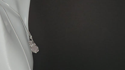 Blossom of Love – Handmade Raw Rose Quartz Pendant on a Delicate 925 Sterling Silver Adjustable Necklace