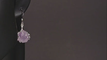 Handmade Natural Amethyst Stone Earrings