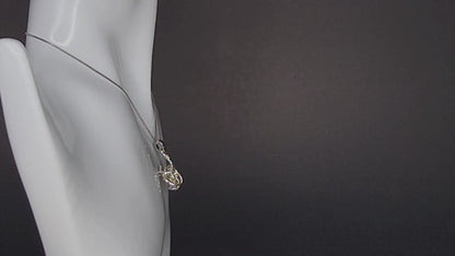 Collier pendentif en pyrite brute fait main avec chaîne réglable