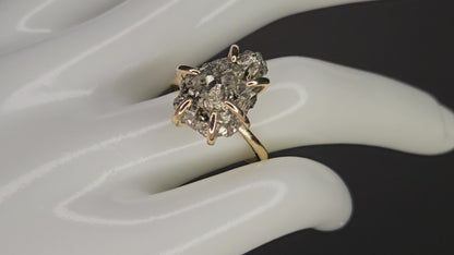 Handmade Raw Pyrite Ring – Bold, Elegant, and Naturally Radiant Statement Jewelry