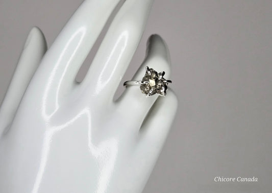 Adjustable Raw Pyrite Statement Ring – Bold Sophistication & Strength