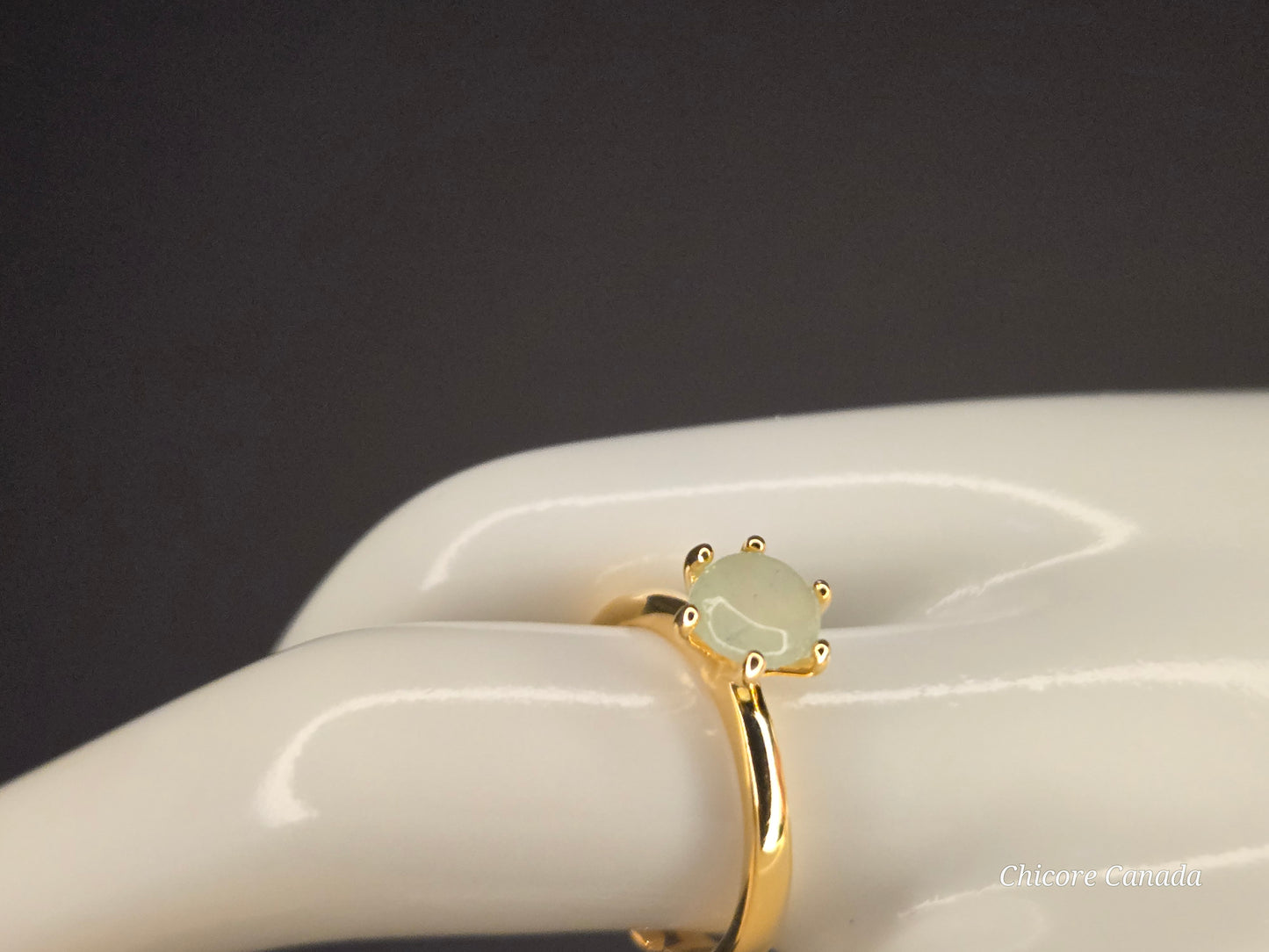 Dainty Adjustable 925 Sterling Silver Jade Ring – Elegance, Harmony & Good Fortune