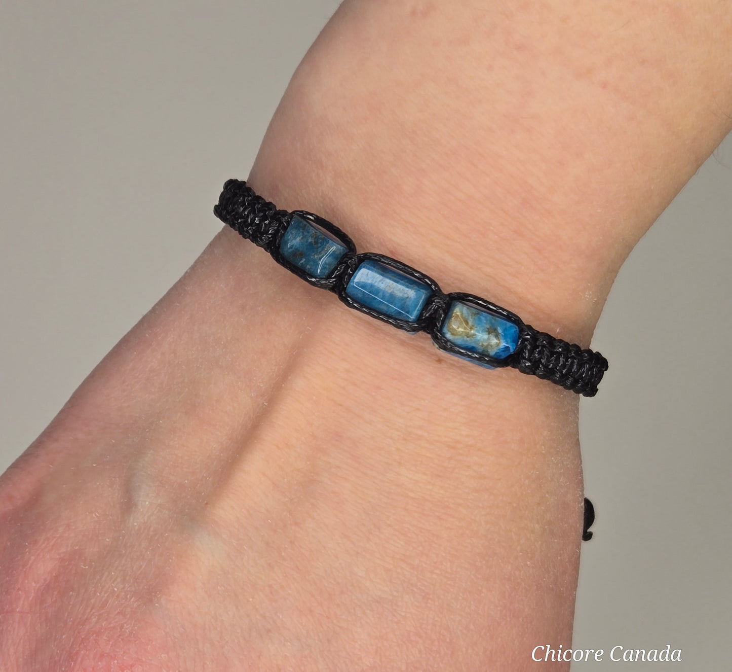 Blue Apatite Bracelet for Him - A Refined Fusion of Focus, Confidence & Purpose