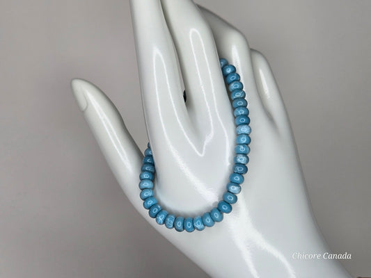 AAA Natural Larimar Handmade Bracelet – Serenity in Every Stone
