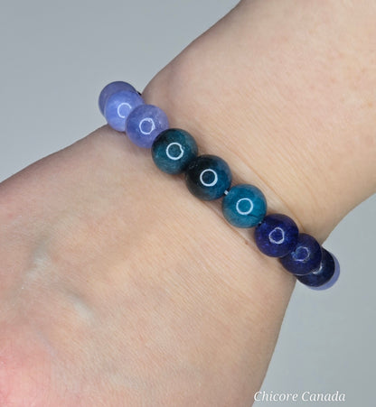 Ocean Mind – Blue Apatite, Lapis Lazuli & Aquamarine Bracelet