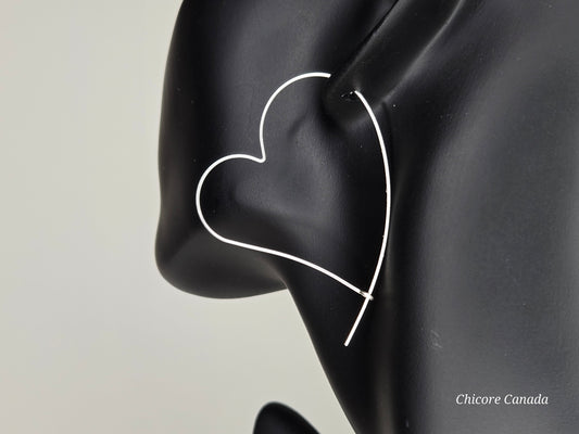 Handmade Sterling Silver Heart Hoop Earrings – Love in Every Curve