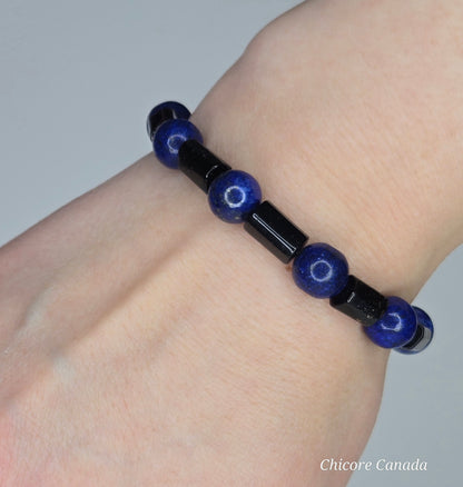 Clarity Meets Protection – Lapis & Tourmaline Energy Bracelet