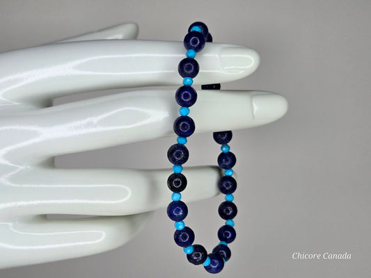 Artisan Elegance for Soulful Style - Lapis Lazuli & Turquoise Healing Bracelet