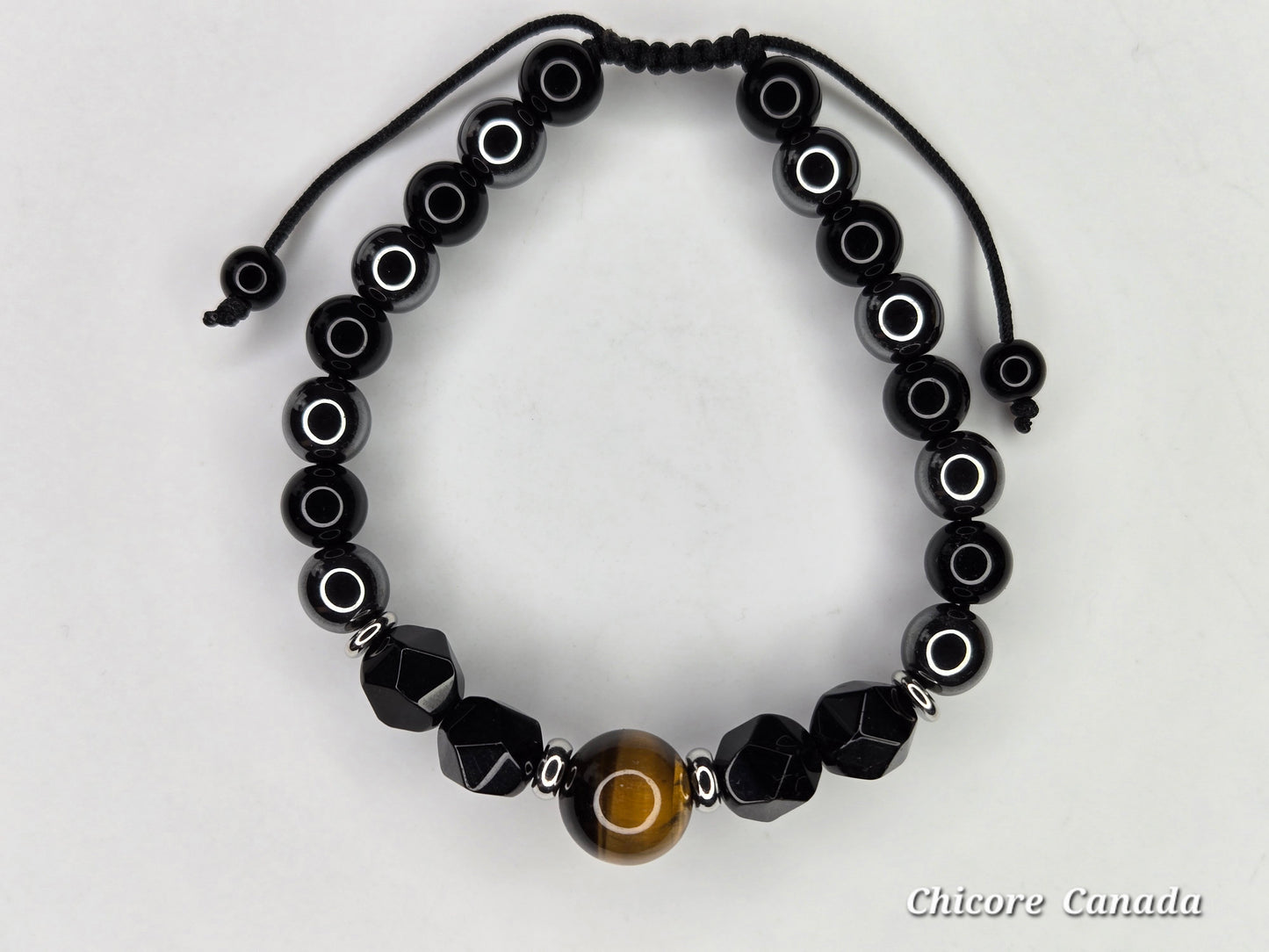 Guardian Energy Bracelet – Tiger’s Eye, Obsidian & Hematite Stones