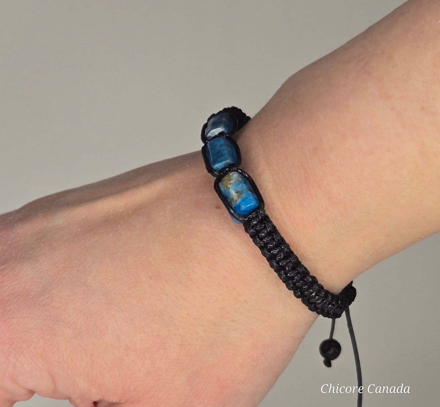 Blue Apatite Bracelet for Him - A Refined Fusion of Focus, Confidence & Purpose