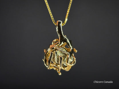 Bold & Brilliant: Raw Pyrite Crystal on 925 Silver Adjustable Necklace