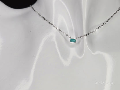 Rare Paraiba Green Tourmaline Dainty Pendant – Luxurious Adjustable Necklace for Elegance & Energy Balance