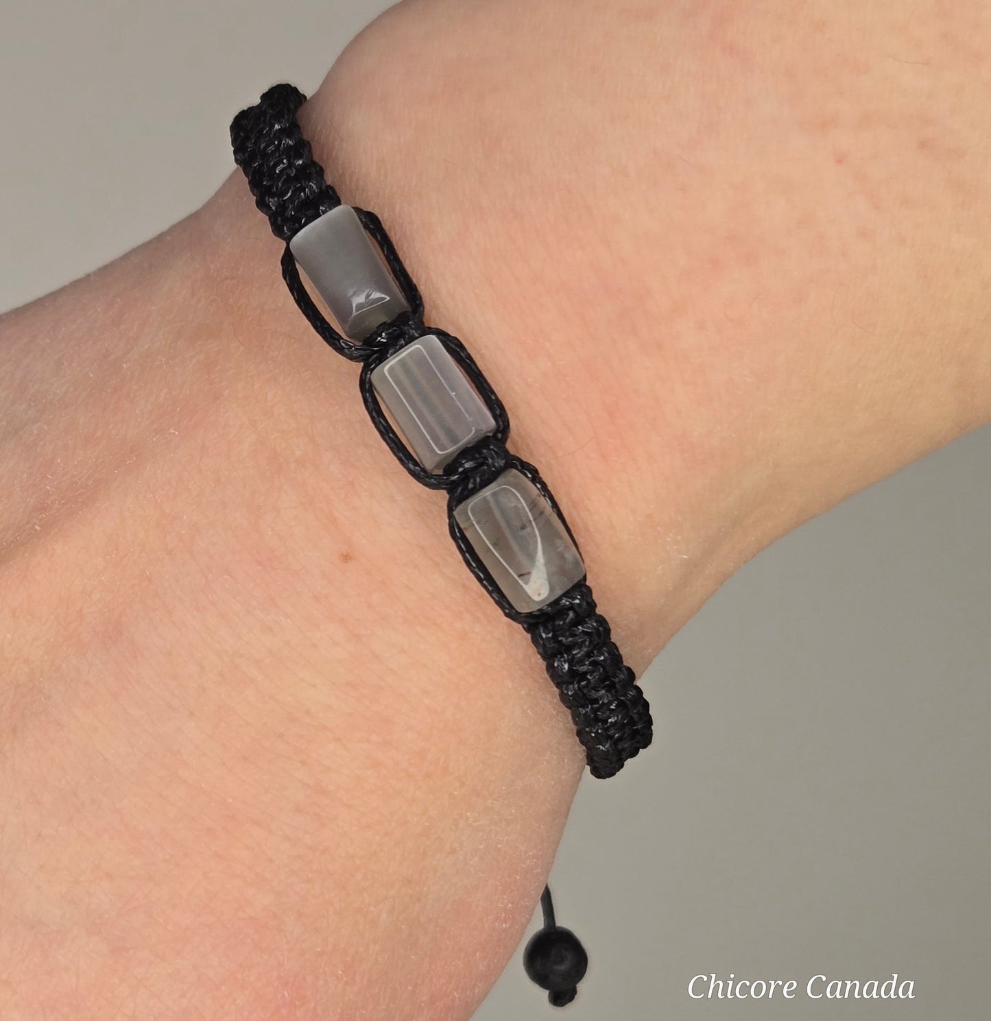 Labradorite Adjustable Bracelet for Him – Stone of Strength, Intuition & Protection