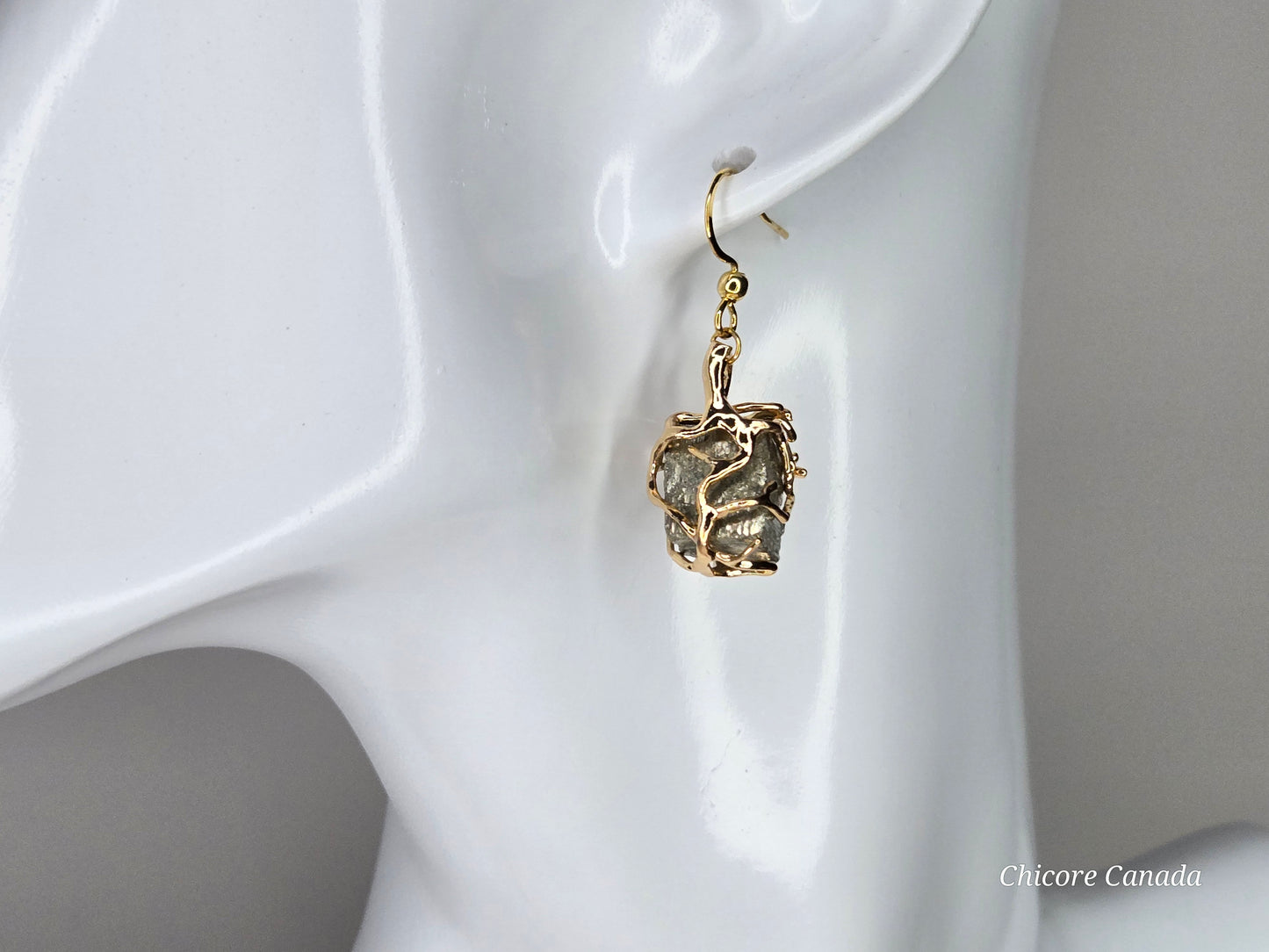 Sparkle Like Gold: Handmade Raw Pyrite Earrings
