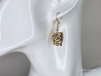 Sparkle Like Gold: Handmade Raw Pyrite Earrings