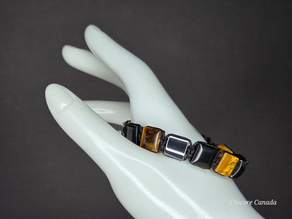 A Triple Power Protection Bracelet – Obsidian, Hematite & Tiger’s Eye Energy Shield