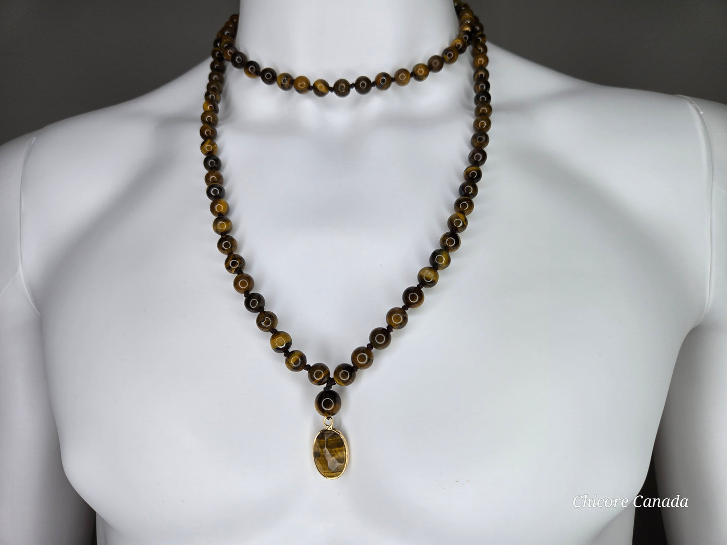 Men’s Tiger’s Eye Pendant Necklace – Strength, Courage & Protection