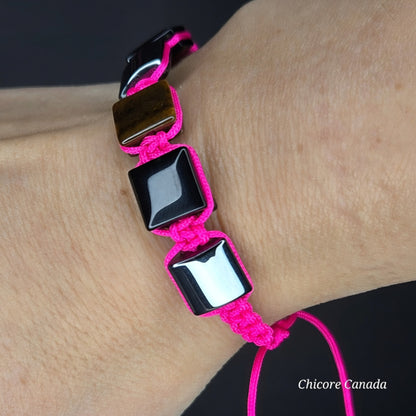Triple Power Protection Bracelet – Obsidian, Hematite & Tiger’s Eye Energy Shield