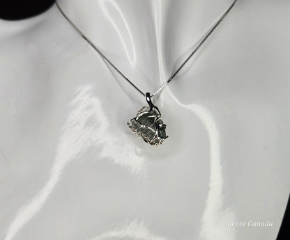 Mystical Handmade Moss Agate Pendant Necklace – Adjustable 925 Sterling Silver