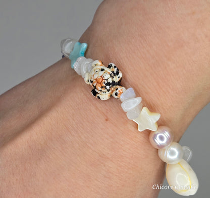 Boho Beach Charm Moonstone Bracelet – Customizable Summer Jewelry