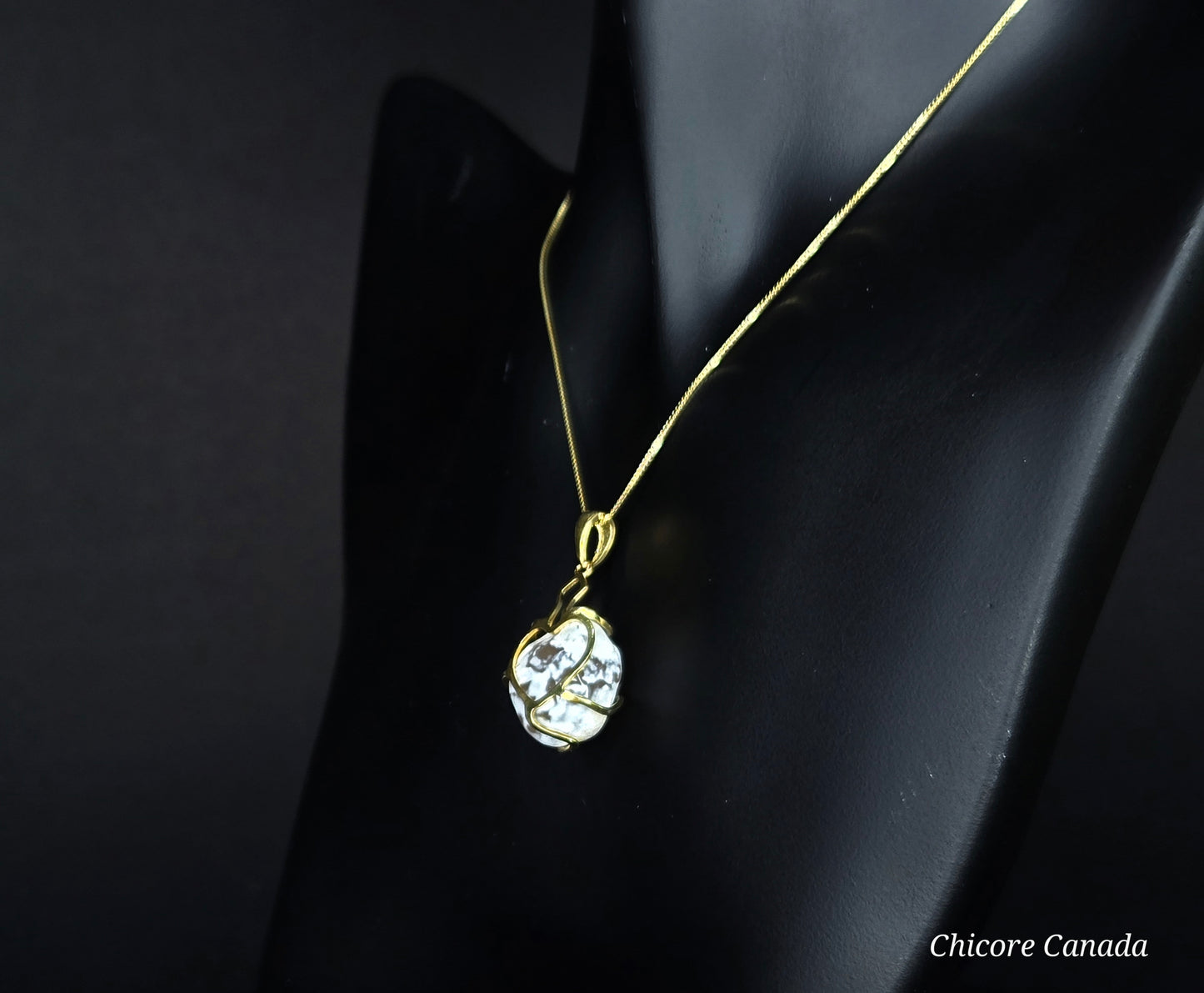 Natural Snakeskin Agate Pendant – Handmade Luxury with Adjustable Sterling Silver