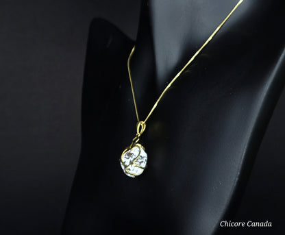 Natural Snakeskin Agate Pendant – Handmade Luxury with Adjustable Sterling Silver