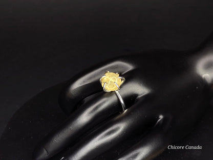 Citrine Adjustable Ring: Positive Energy and Elegance