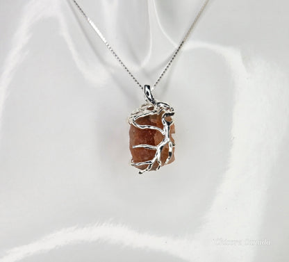 Raw Sunstone Handmade Pendant with Adjustable Necklace – Sophisticated and Timeless Design