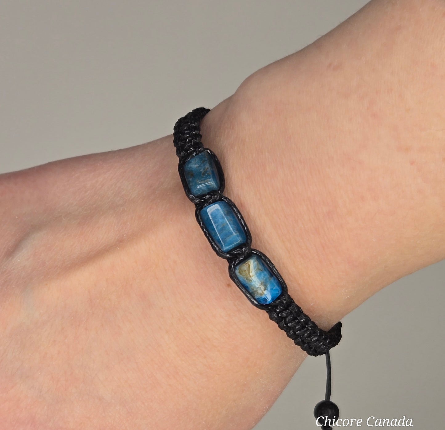 Blue Apatite Bracelet for Him - A Refined Fusion of Focus, Confidence & Purpose